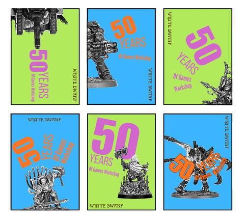 Games Workshop 50th Anniversary Cover Designs By Quest Design