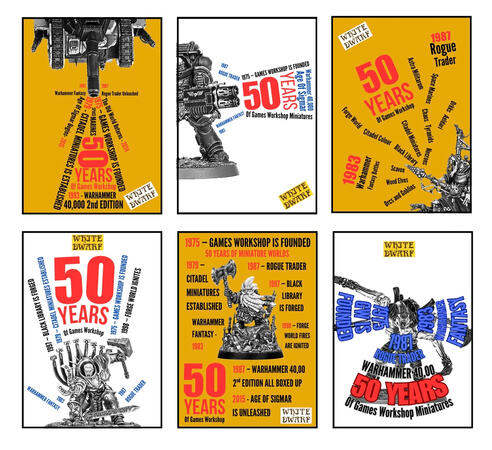 Games Workshop 50th Anniversary Cover Designs By Quest Design